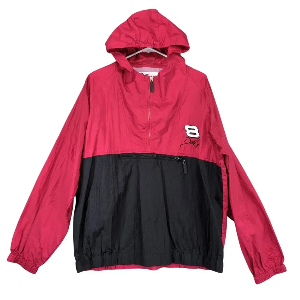 Chase Authentics Dale Earnhardt Jr #8 Men's‎ M 1/4 Zip Windbreaker Hoodie Jacket
